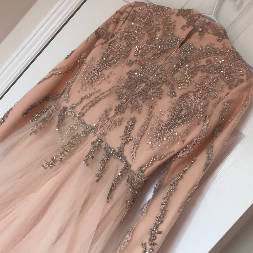 Full sleeve long evening gown - Picture 2 of 7